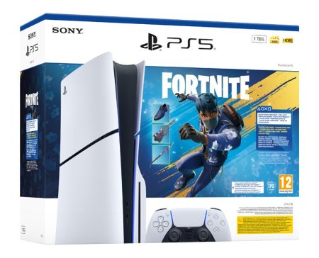 קונסולה Sony PlayStation 5 Slim מהדורת Blu-Ray + שובר למשחק Fortnite Flowering Chaos