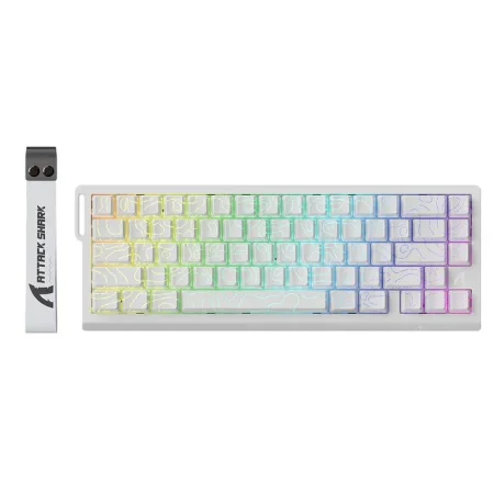 מקלדת גיימינג Attack Shark X68 HE white