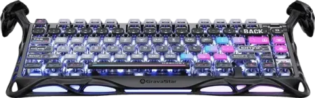 מקלדת גיימינג מכנית אלחוטית Mercury K1 Pro - מהדורה מיוחדת שחור Cyberpunk