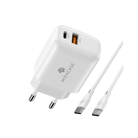 מטען קיר 20W + כבל USB-C דגם MWC20PQ2 מבית