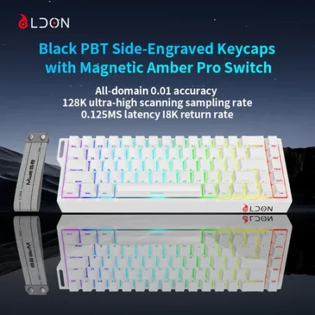 LDON Mide68 Magnetic Keyboard לבן