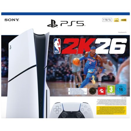 קונסולת  סוני פלייסטיישן + משחק Sony 5 NBA 2K26 פלייסטיישן 5