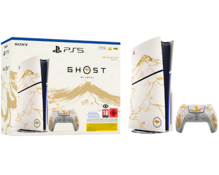 קונסולת סוני פלייסטיישן PS5 בלו ריי + משחק GHOST OF YOTEI
